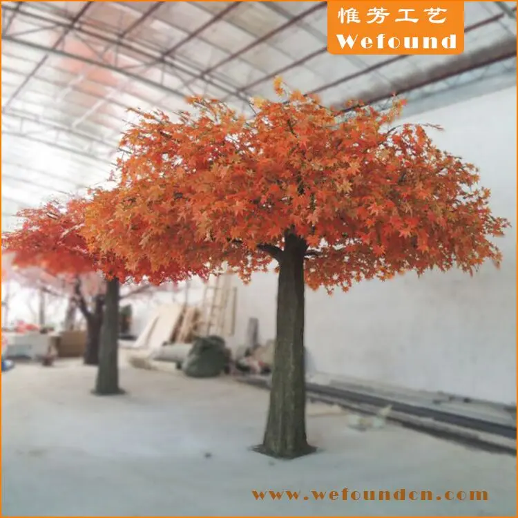 Wefound Decoration Artificial Red Maple Tree Branches And Leaves For