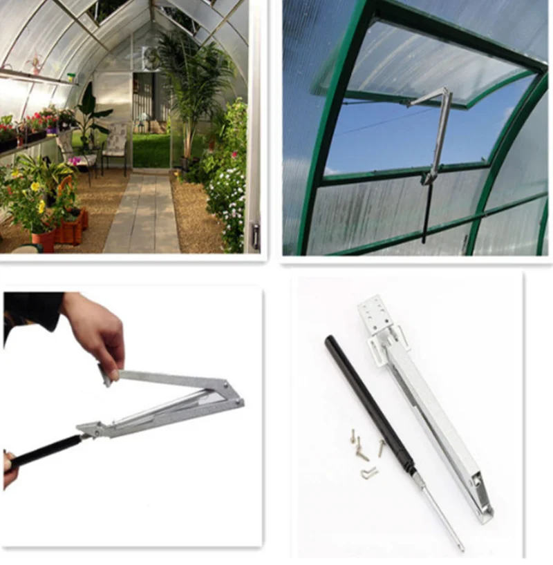 Black Steel Aluminum Automatic Hydraulic Greenhouse Auto Vent Window