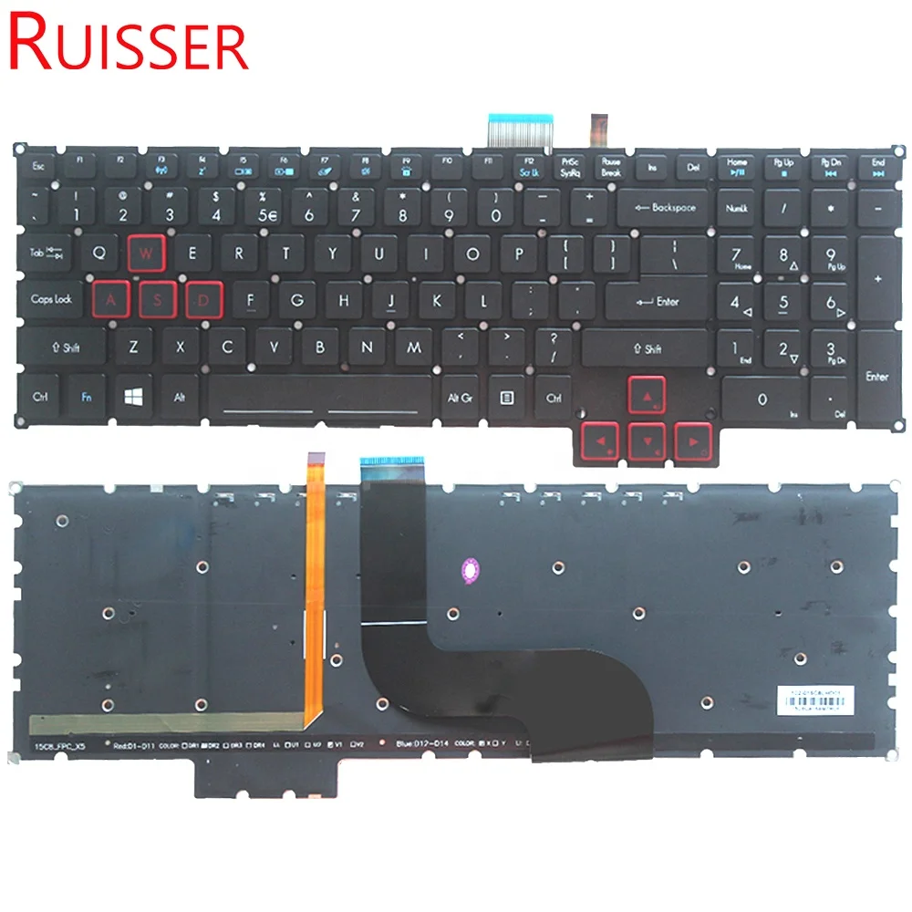 

US Version Laptop Backlit Keyboard for Acer Predator 17 15 G9-791 G9-791G G9-591 G9-591G G9-591R G5-793 laptop keyboard, Black with backlit