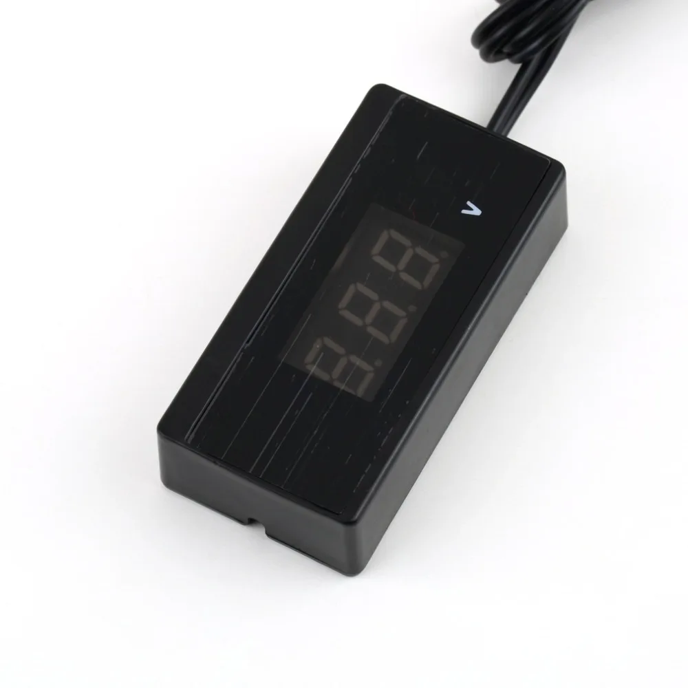 Car Digital Voltmeter & Thermometer - DC 12V/24V/36V LED Display For Battery Voltage & Interior Temp