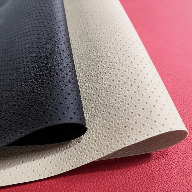 Abrasion Resistant Pvc Perforated Faux Leather Fabric For Car Seat