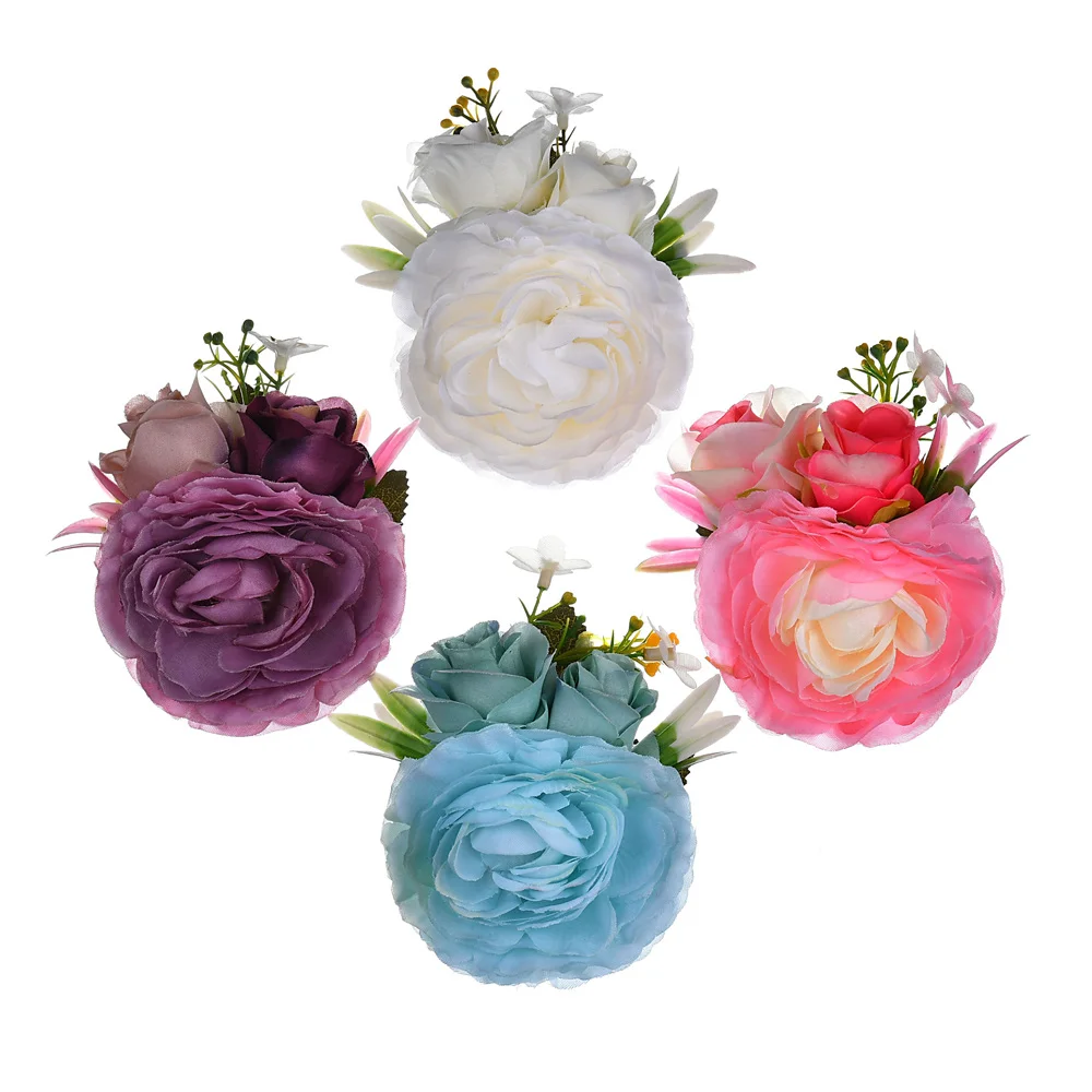 Fashion Women S Flower Hair Clip Corsage Wedding Party Brooch Pin