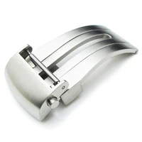 

18mm 20mm Brushed Deployment Buckle 316L Solid Stainless Steel Watch Clasp