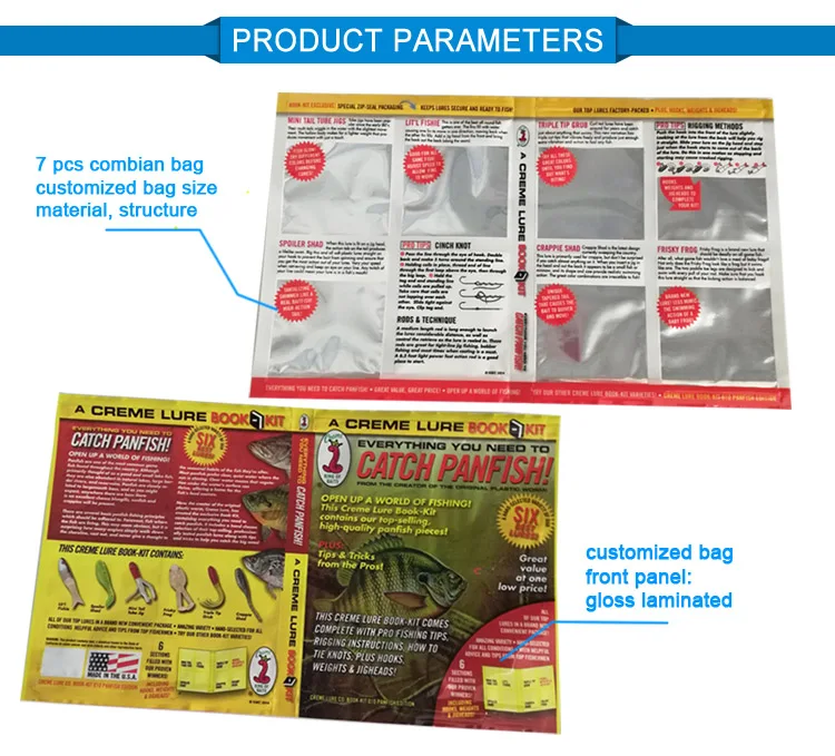Customized Fish Worms Zipper Bag - Resealable &amp; Durable