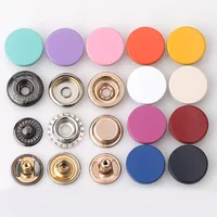 

custom made garment accessories 15mm/17mm colored zinc alloy metal snap button for jackets