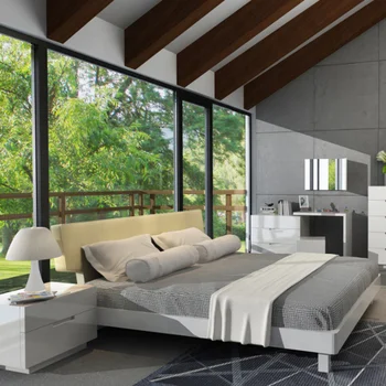 Pvc Modern Mdf White Polish Lacquer Bedroom Furniture Set Buy