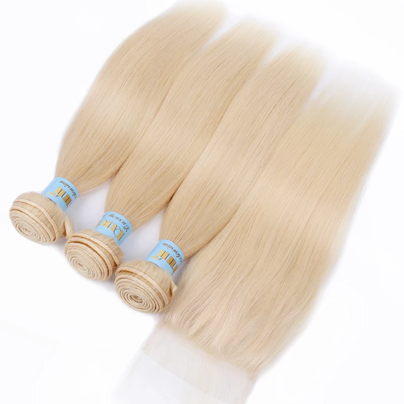 

Wholesale Mink Brazilian Hair,613 Blonde Hair Bundles With Closure,Double Drawn Virgin Hair Free Human Hair Eyelashes As Gifts