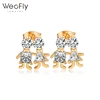 Unique design custom jewelry family earring for woman Austria crystal cute friends earring stud for girls