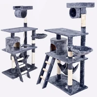 

Factory Wholesale Top Pet Furniture House Products MDF Sisal Plush Scratcher Cat Tower Cat Tree