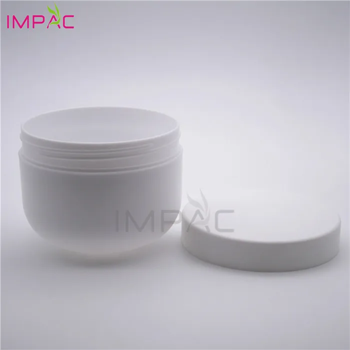 Large Capacity 500ml Cosmetic White Jar With Lid For Skin Scrub Cream ...