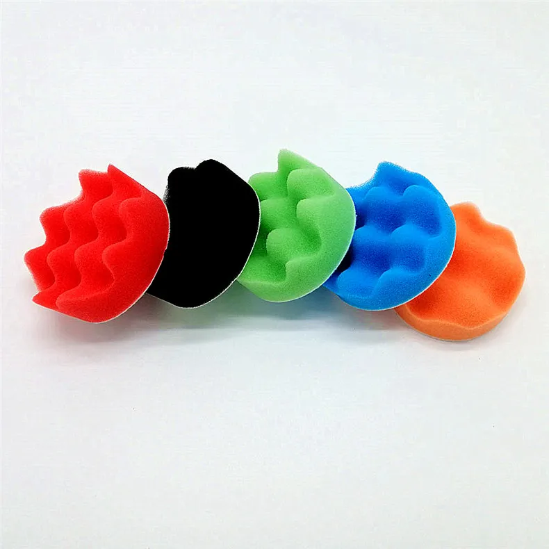 
Hot Sale 4 pack 3 Inch hook and loop polishing pad cutting foam pads car polish kit set 