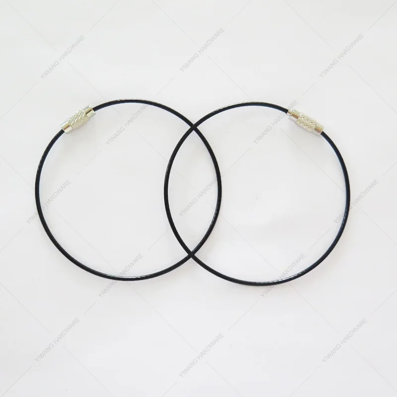 
Black Screw Lock Keychain 180MM Key Ring 