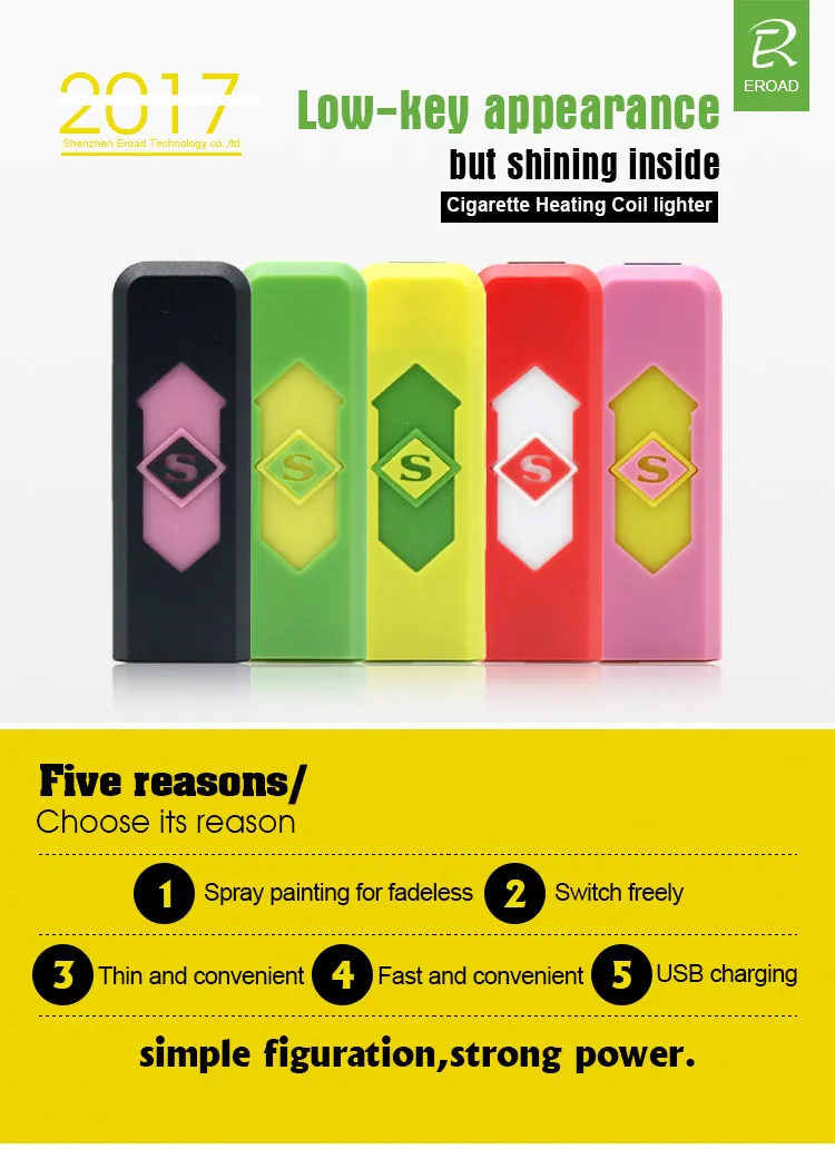 Durable Useful square USB cigar cigarette lighter accendino