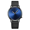 dropshopping New Simple Blue Face Two Needles Men's Business Watch Fashion Popular PVC Men's Watch with Temperament