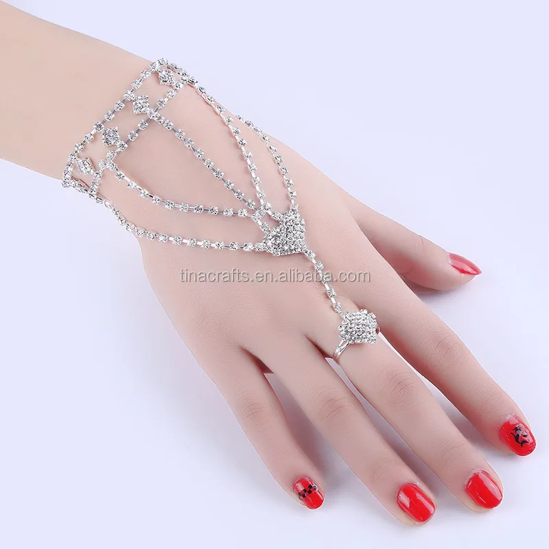 

Wholesale Indian Silver Finger Chain Ring Bracelet