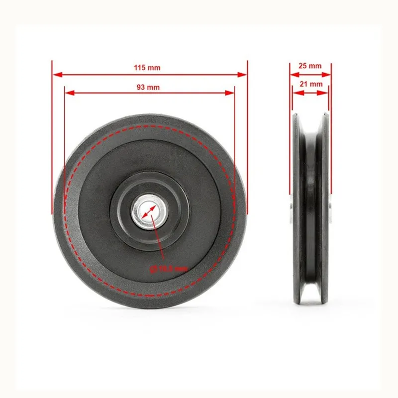 

POM Cable Pulley For Gym Fitness Equipment Pulley Parts, Black,etc