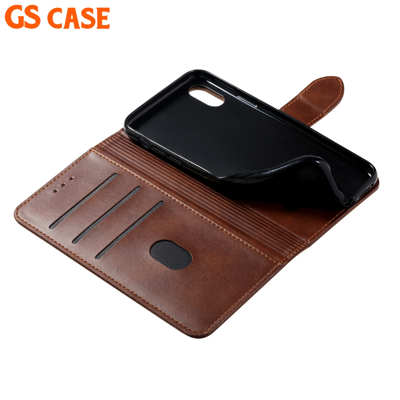 OEM PU Leather Mobile Flip Cover For Iphone XR Phone Wallet Case,GSCASE Wallet Leather Case For Iphone XS MAX