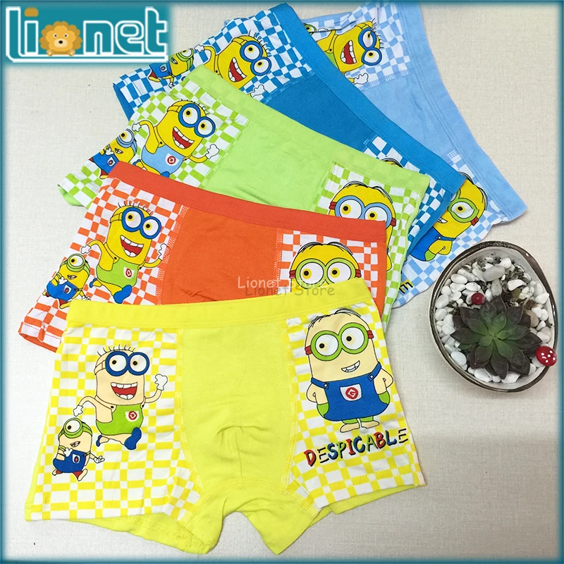 3Pcs Random Color Kids Boys Underwear Cartoon Despicable Me/Minions