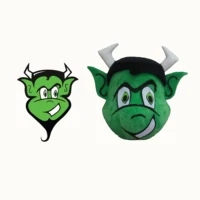 

Custom green bull head for mascot costume