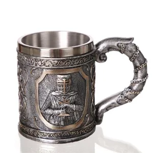 Image of Game of Thrones Mugs and Goblet Resin and 304 Stainless Steel Mugs Beer Cups 3D Viking Coffee mug beer mug