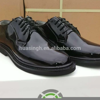 high gloss police shoes
