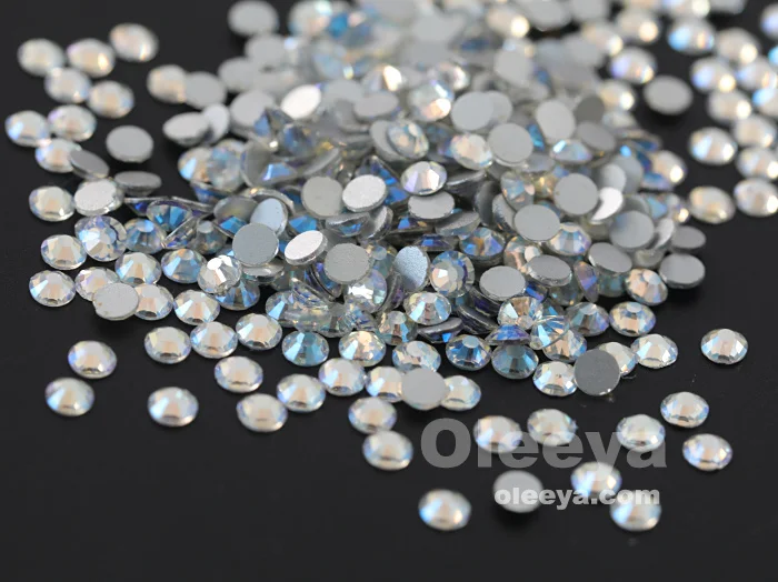 Factory Wholesale New Color  SS20 Northern Light Flat Back Crystal Strass Glass Non Hot Fix Gems for Bikinis Decoration