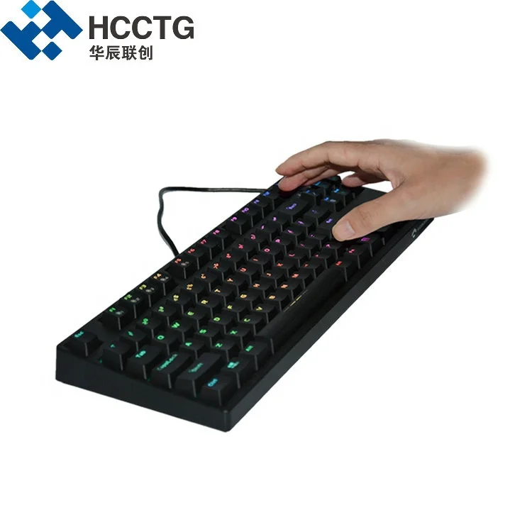 

104Keys Cherry MX Blue/Red/Brown Switch OEM Backlit Gaming Mechanical Keyboard HGK104, Black;support oem