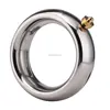 Heavy stainless steel electric shock ring device permanent magnet cock ring for male