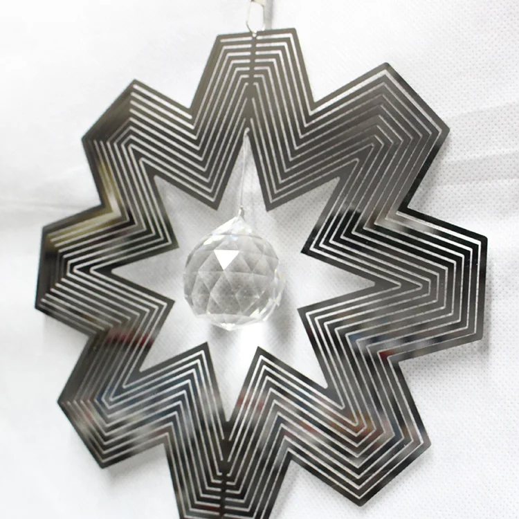 Garden Decor Metal Ornaments Cosmo Laser Cut Snowflake Hanging Outdoor