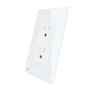 Livolo VL-C5C2US-11 US Socket(15A)switch glass touch Crystal Glass AC 110~220V Wall Powerpoints