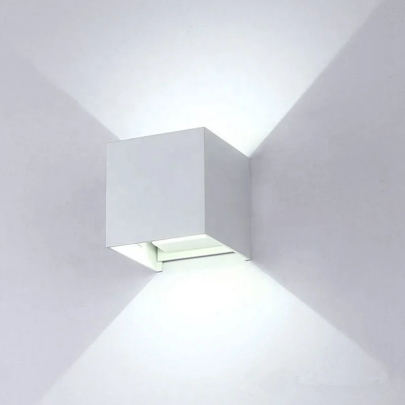 Energy saving fancy step garden street corner aluminium indoor IP65 6w 10w led wall lamp