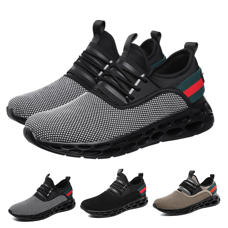 CUNGE Breathable  Men Sneakers  Fashion casual shoes Brand Show  Athletic Mesh Breathable Sneakers Running Sports  fitness Shoes