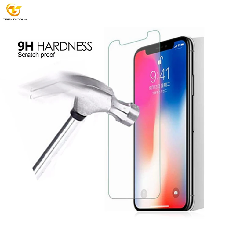 

2020 hot sale tempered glass screen protector for iphone Xs Max, Transparent