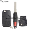 car remote key case shell cover fob house with big battery place and uncut blade flip car remote key for vw sharan Polo santana