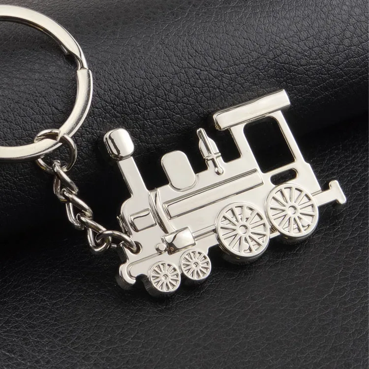 

free shipping OEM zinc alloy train Keychain for promotional