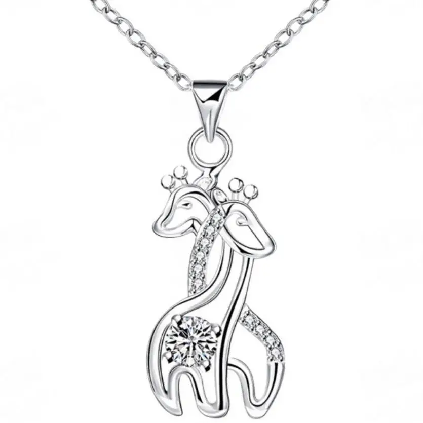 

Fashion new cute giraffe pendant with zircon necklace version joker versionparty dress accessories necklace