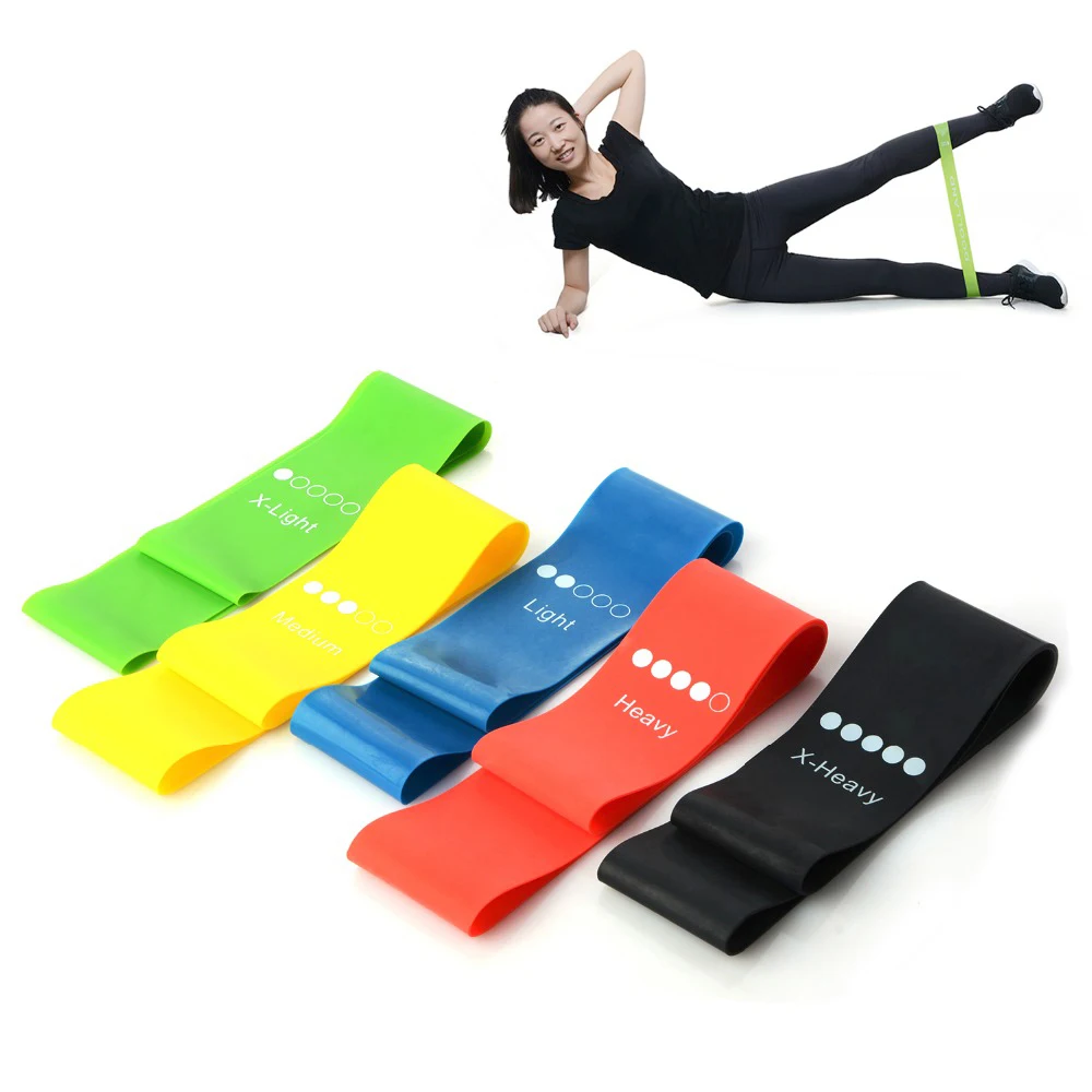 

5 Levels Mini Loop Band Fitness Latex Band Resistance Exercise Loop Band, Customized