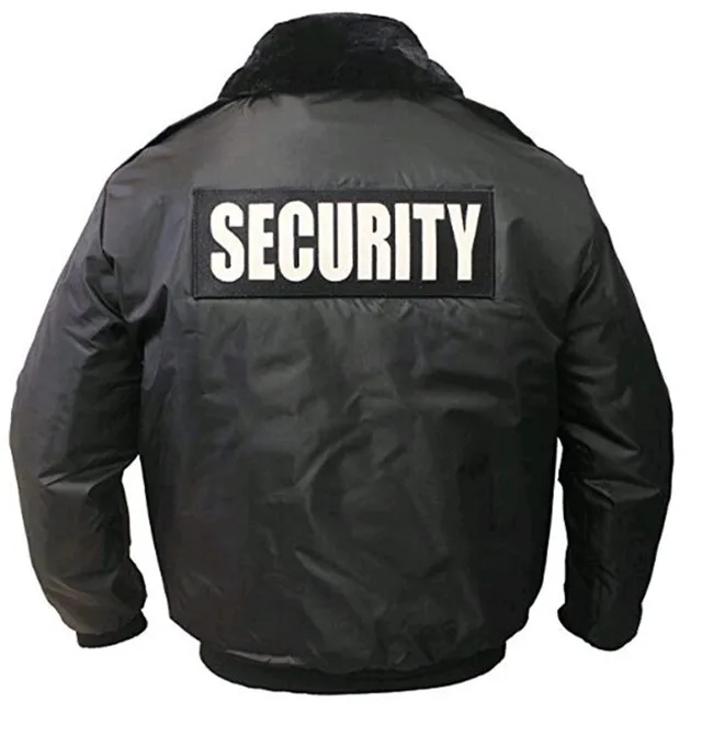 Winter Security Guard Uniforms Bomber Jacket With Reflective Security ...