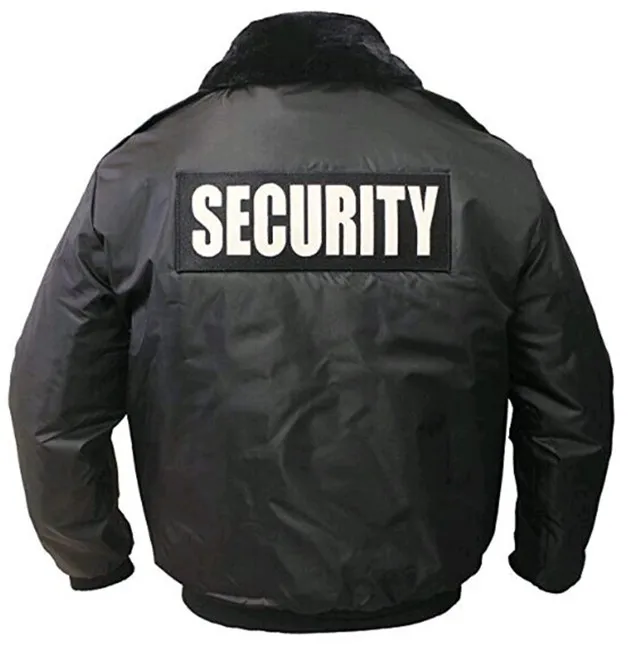 Winter Security Guard Uniforms Bomber Jacket With Reflective Security