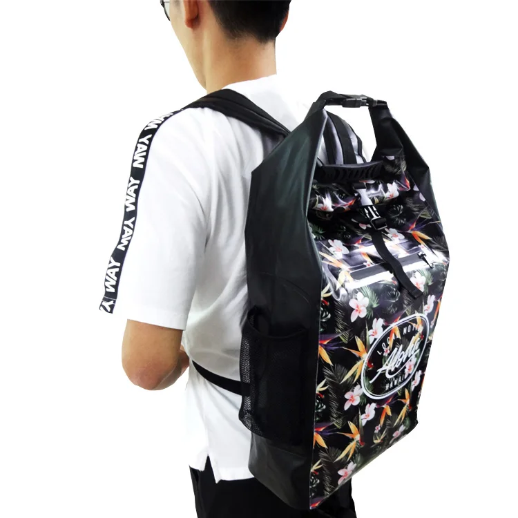 

OEM Padded Shoulder Straps Black Custom Logo 100% Waterproof Tarpaulin Dry Backpack Bag, Colorful or custom