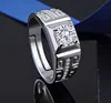 Factory sale high quality 925 sterling silver zircon stone ring designs for men