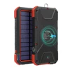 20000mAh Solar Charger Power Bank 18W, QC 3.0 Portable Wireless Charger 10W/7.5W/5W with 4 Outputs &Dual Inputs &Flashlight