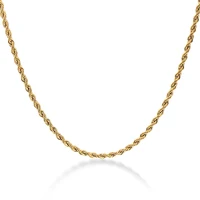 

Zhongzhe Jewelry Fashion Stainless Steel Chain Mens 18k Gold Plated Rope Chain Necklace, 18-36Inches