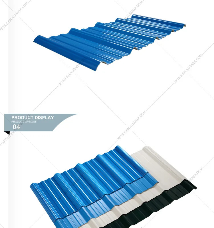 China supplier trapezoidal tile prepainted plastic building material