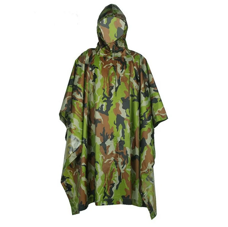 

Outdoor Hiking Camping Biking Motorcycle Miliarty Tactical Combat Waterproof Camouflage Raincoat