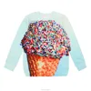 Latest Poly Interlock Women's Crew Neck Pullover with 3D print