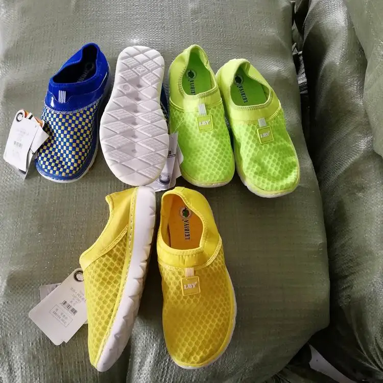 
clearance stock lots EVA moulded outsole mesh upper surplus women casual shoes 