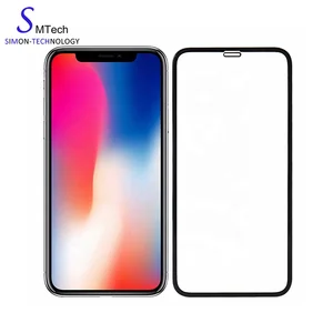 Factory Supply 9H 5D 9D Full Cover tempered Glass Silk Screen Protector for Apple iPhone X 8 7 6
