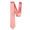 HH-018 6cm Width Men Slim Ties Solid Pink Silk Neck Ties for Men