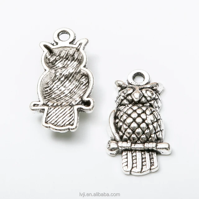 vintage metal zinc alloy jewelry trendy animals bird owl pendant